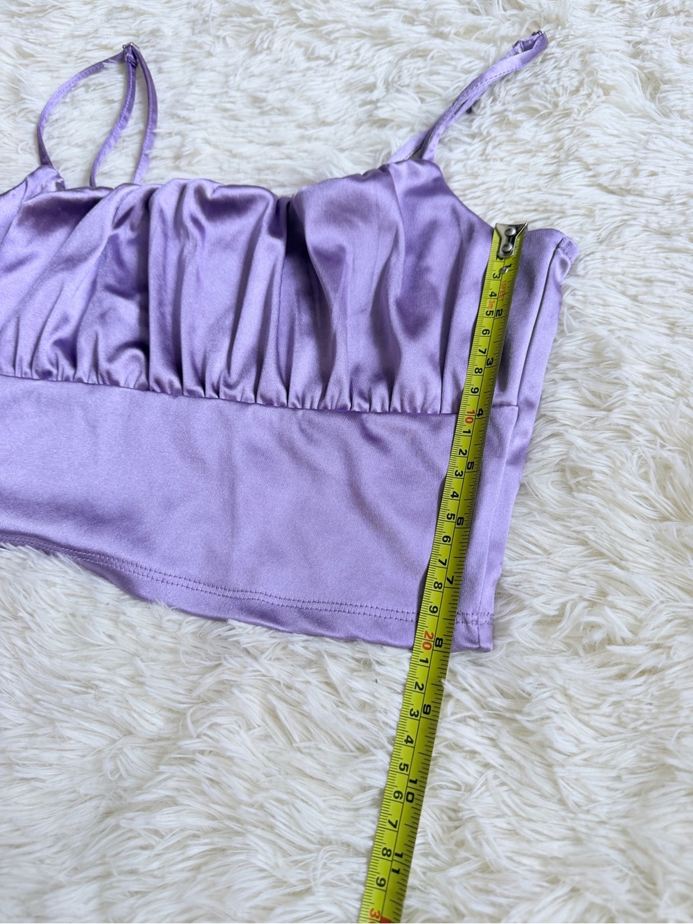 H&M Lilac Satin Crop Cami - Picture 5 of 7